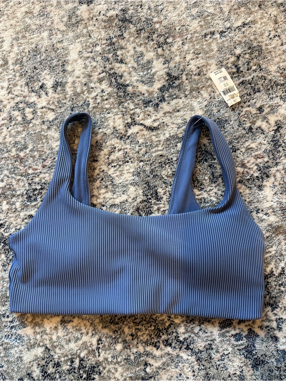 aerie Ribbed Scoop Sports Bralette - Blue